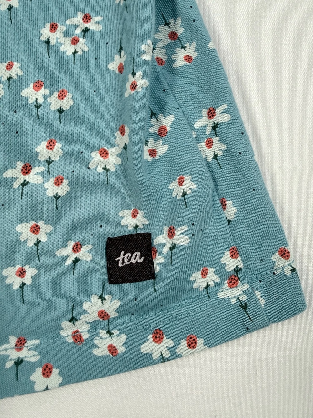 TEA Girls Floral Print Flutter Sleeve Top Size 5 Cottagecore Daisy Garden - Picture 5 of 8